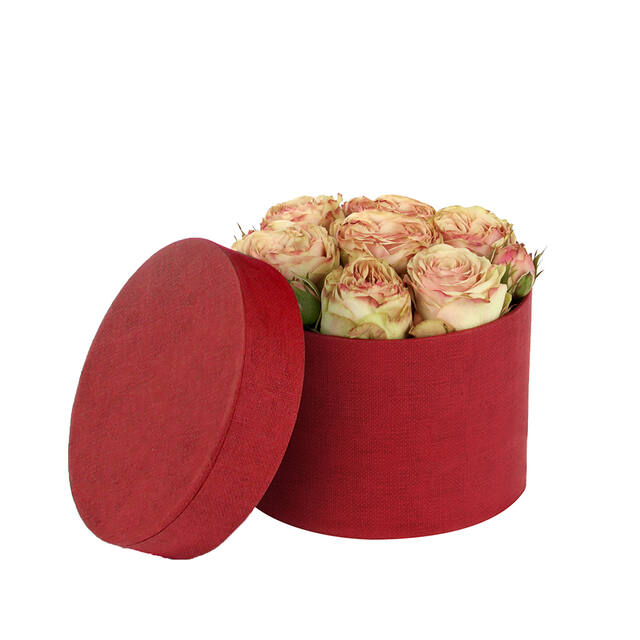 Hat Box Fabric Red