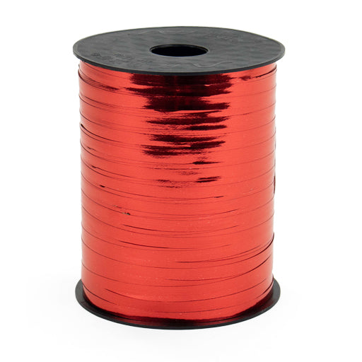 Curly Ribbon Red Metallic