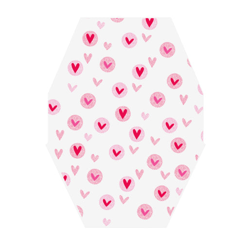 Happy V Arrangement Sleeve Transparant with hearts